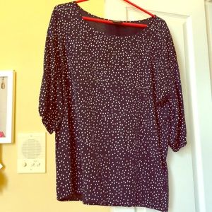 Alice Ritter XL top navy blue with white stars!